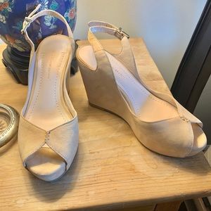 Women’s 5.5 BCBG Sand Slingback Wedges